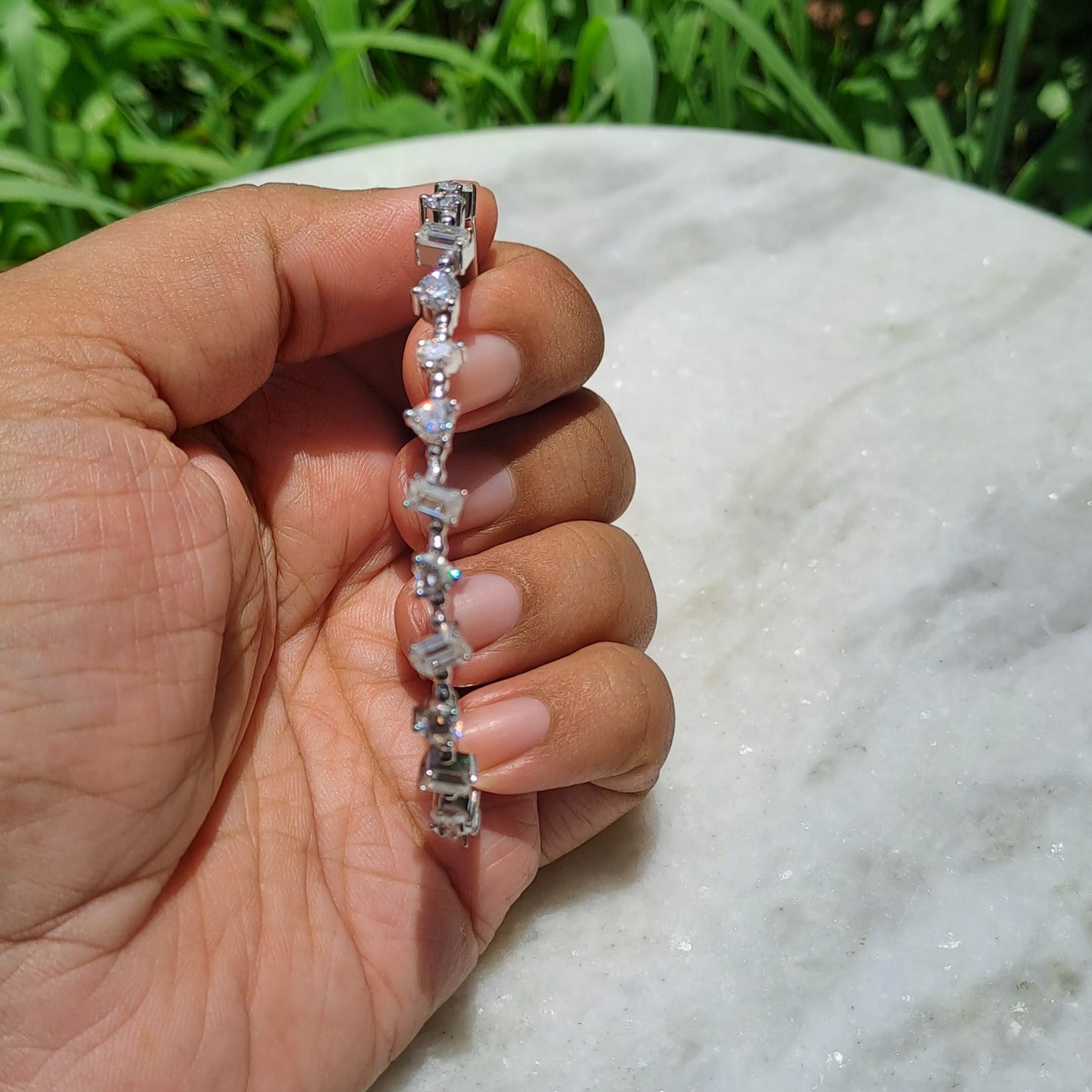 Multistone Moissanite Diamond Bangle