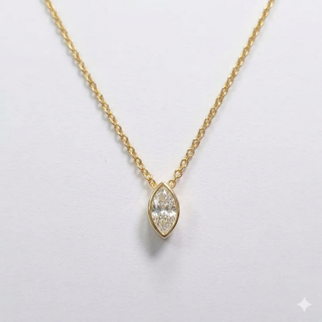 Vesica Marquise Pendant and Earring Sets