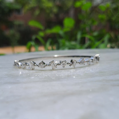 Multistone Moissanite Diamond Bangle