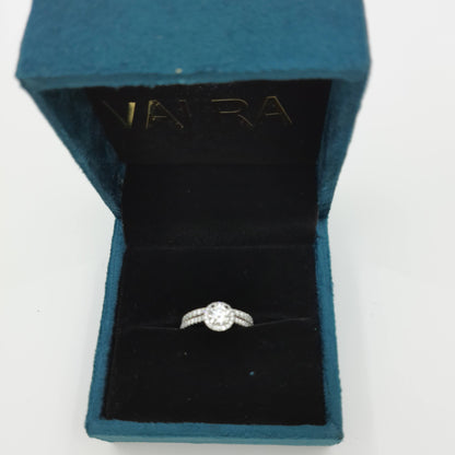 Wedding Ring set in moissanite diamond