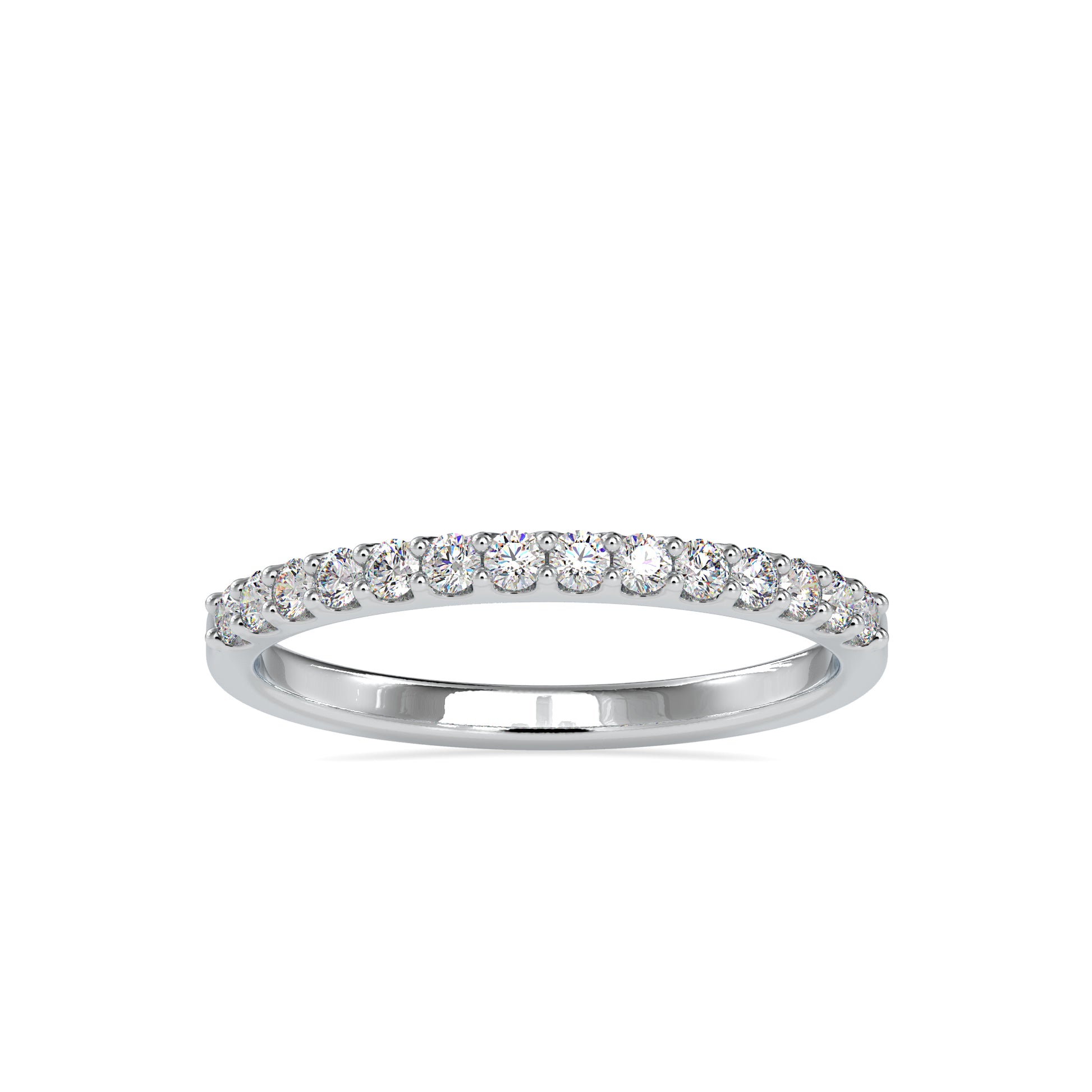 Hestia Thin Half Eternity Band (0.26 CT) moissanite Diamond