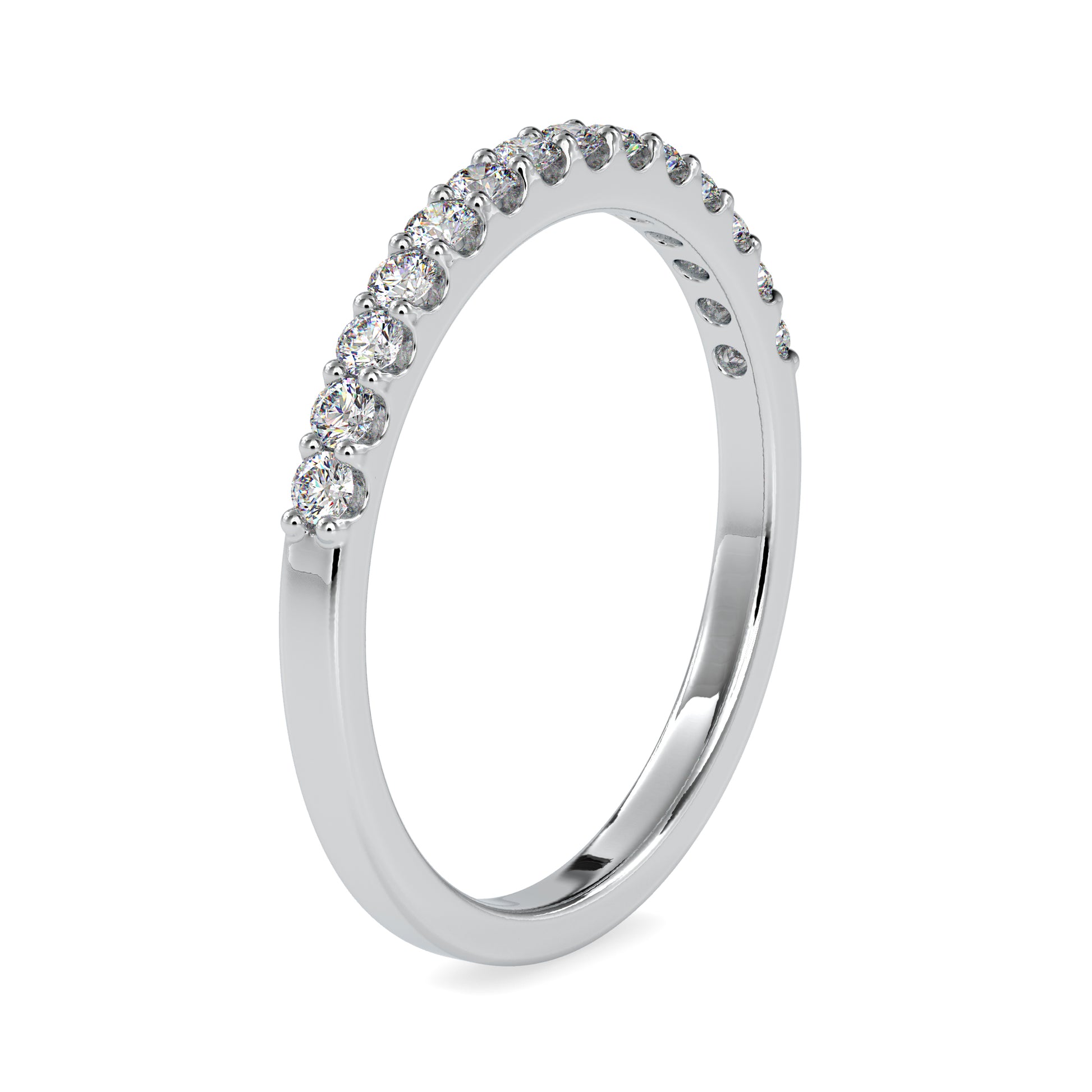 Hestia Thin Half Eternity Band (0.26 CT) moissanite Diamond