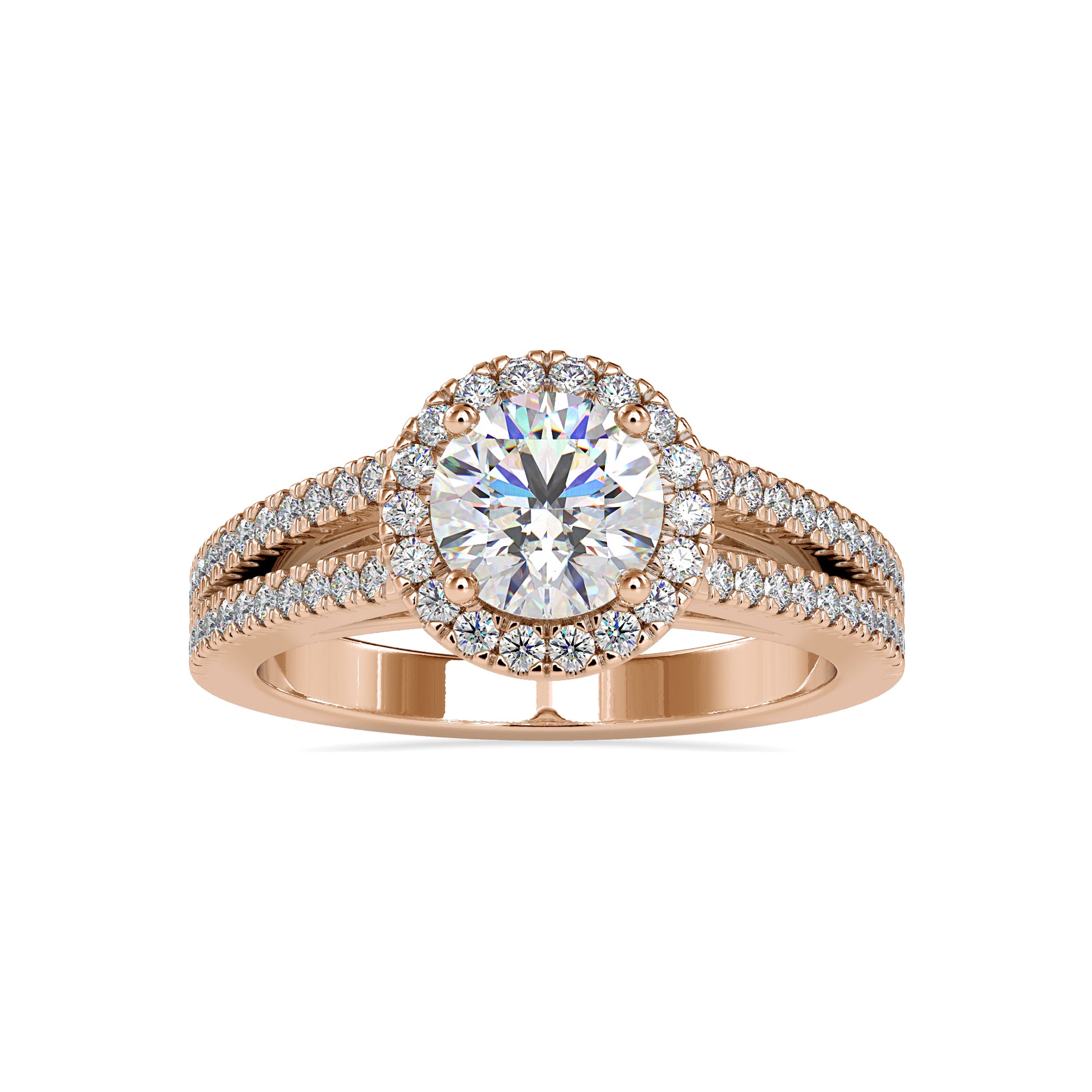 The Frida Ring - Vai RaThe Frida Ring - Vai Ra Moissanite diamond Halo Ring in Gold