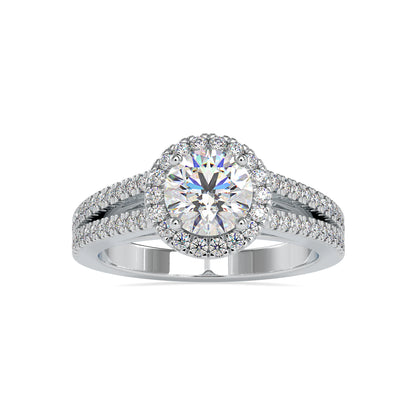 The Frida Ring - Vai Ra Moissanite diamond Halo Ring in Gold
