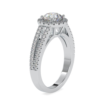 The Frida Ring - Vai Ra Moissanite diamond Halo Ring in Gold