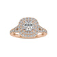 Athena Gold Moissanite diamond Halo Ring - 1.55 Ct - Doc0015