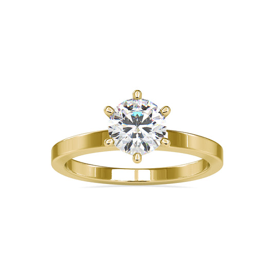 The Deepa Solitaire Ring- Vaira Moissanite diamond