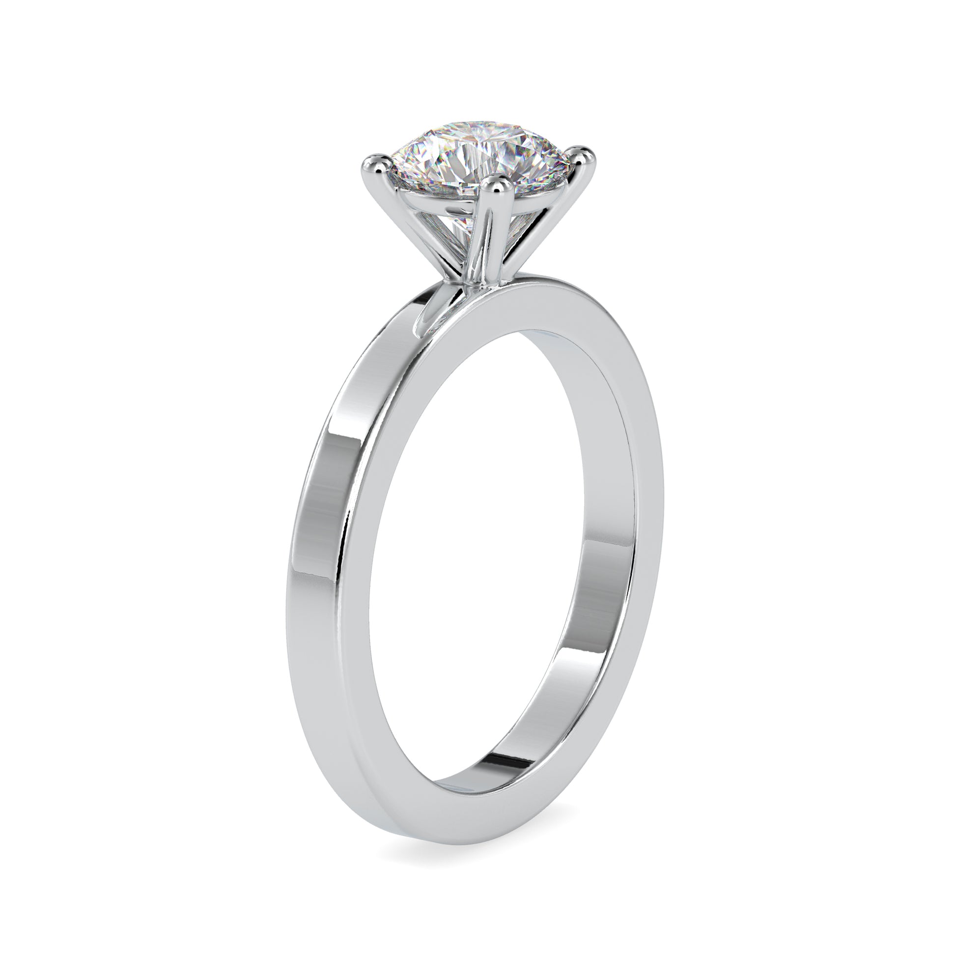 The Lumes Solitaire Ring-Vaira Moissanite Diamond