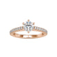 The Doris Ring - Gold and Moissanite diamond Solitaire Ring - 1.2 Ct 