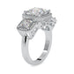 Moissanite Three Stone Ring in Gold and Silver - 5.23 Ct - DOC0038