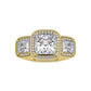 Moissanite Three Stone Ring in Gold and Silver - 5.23 Ct - DOC0038