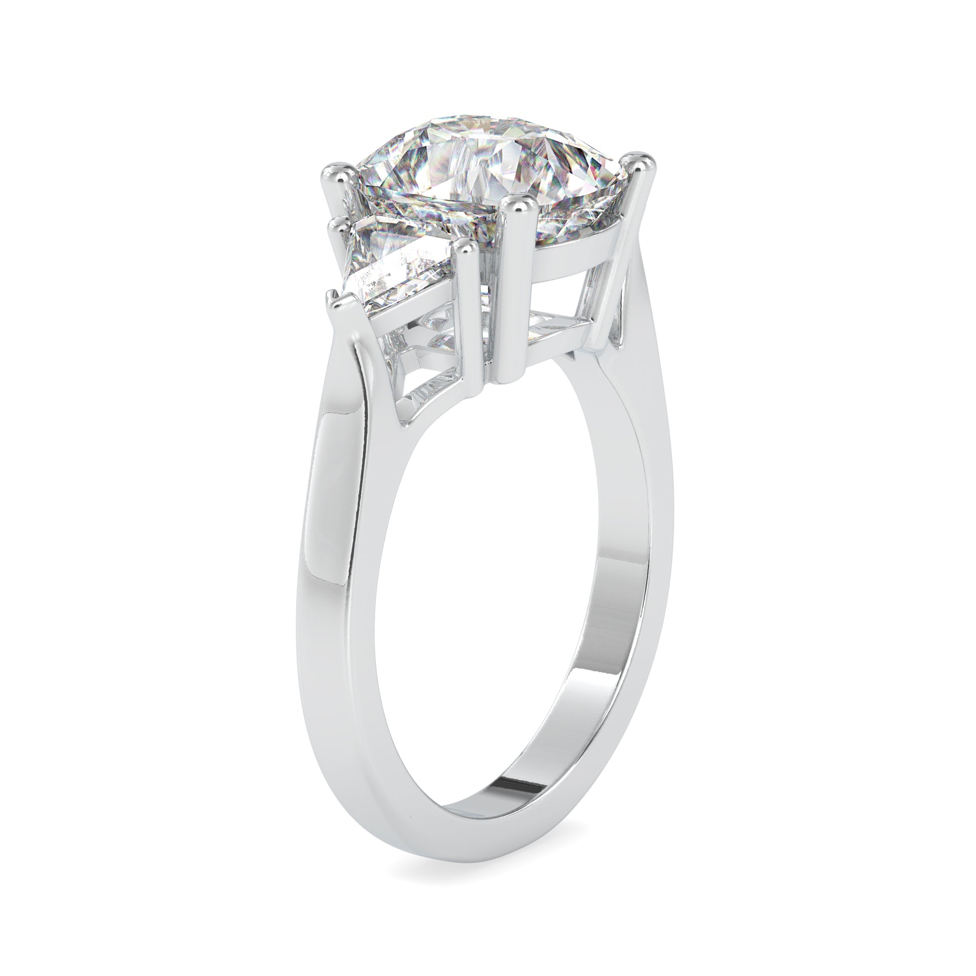 The Hera moissanite diamond three stone Ring - Vai Ra