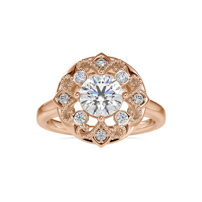 The HygeaMoissanite diamond Cluster Ring in Gold - 1.32 Ct - Ring - Vai Ra
