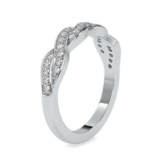 Moissanite diamond Entwined Eternity Band