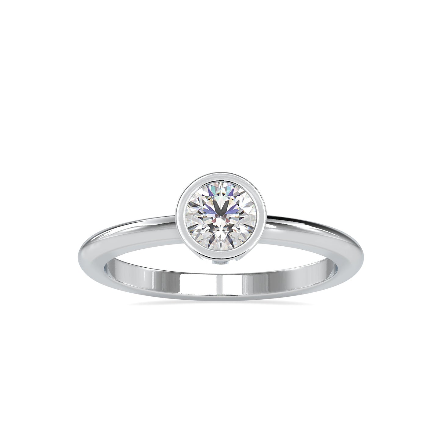 The Gretta Sterling Silver and Moissanite Stacklable Ring Ring