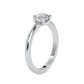 The Caprotina Sterling Silver and Moissanite Stacklable Ring Ring