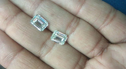 Emerald - Step Cut Moissanite Loose Stone