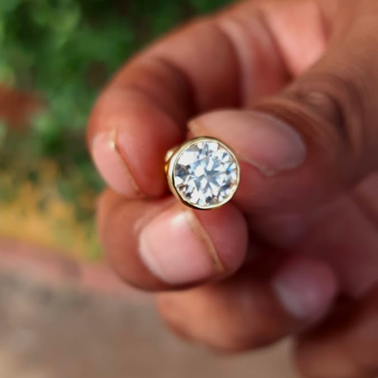 moissanite diamond starter mens earrings