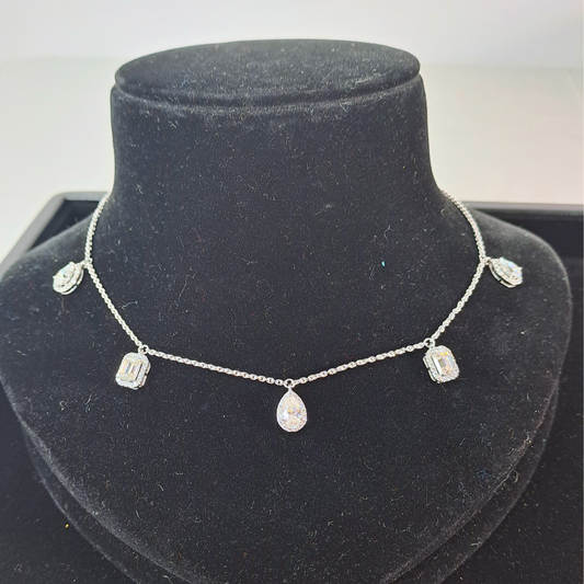 Moissanite Diamond Necklace in Gold