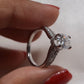 Moissanite Solitaire Ring in Gold and Silver - 2.44 Ct - 02192022