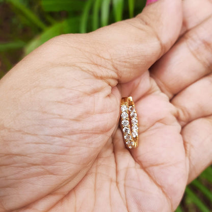 Moissanite Diamond Huggie Bali Earrings