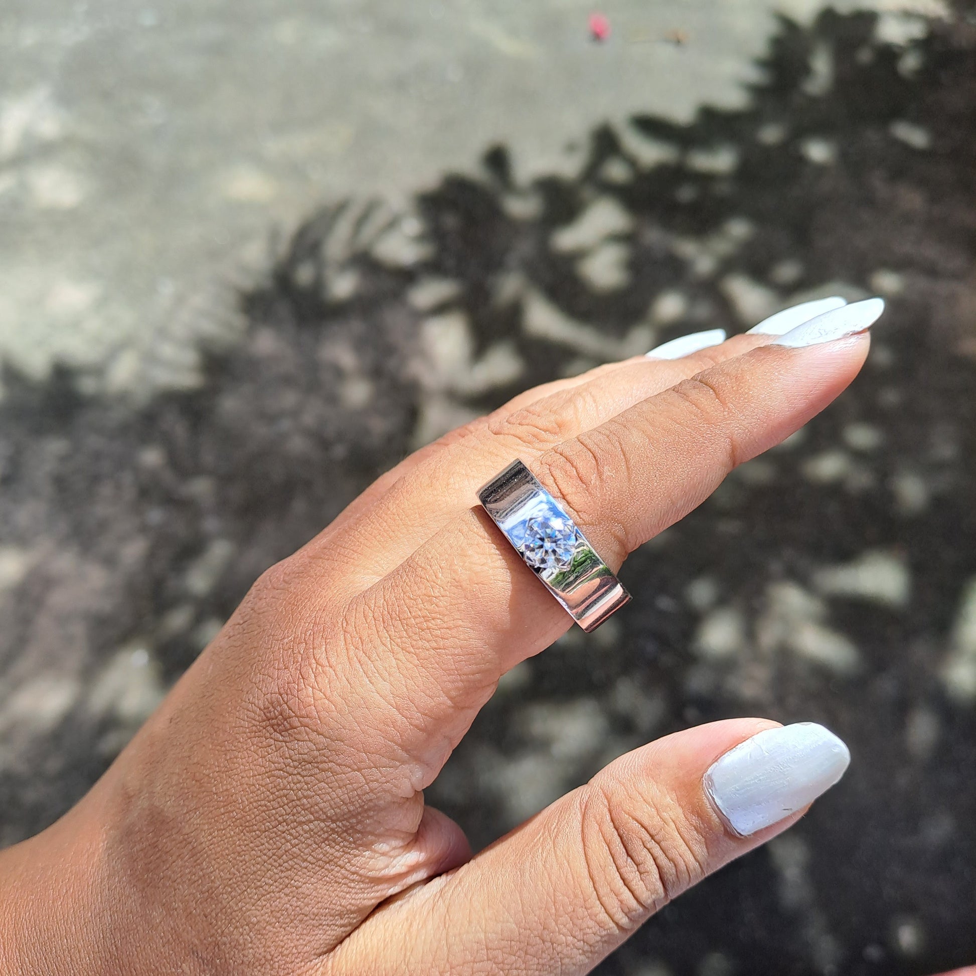 Men Moissanite Diamond Ring