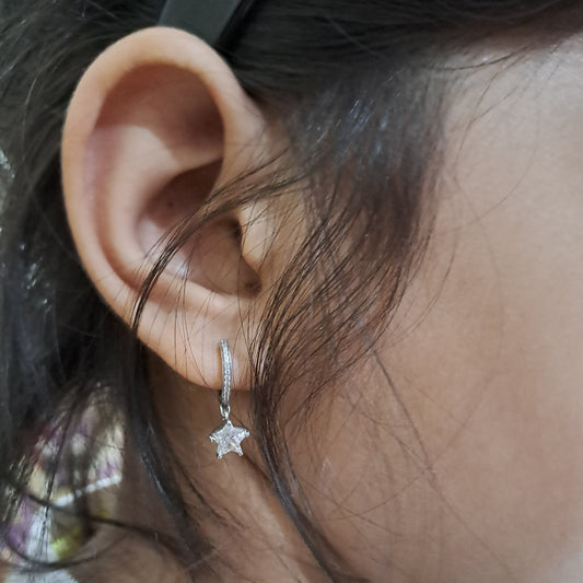 Kids Star Drops Moissanite Earrings