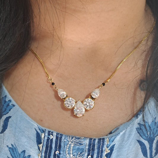 Moissanite diamond mangalsutra Pendant