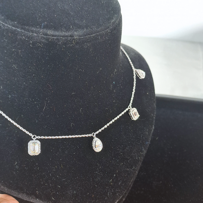 Moissanite Diamond Necklace in Gold