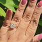 Asscher Moissanite Diamond Ring in Vintage Setting in Gold and Silver