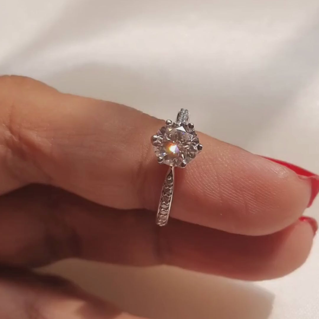 The Isabella Ring (1.28 CT) moissanite diamond