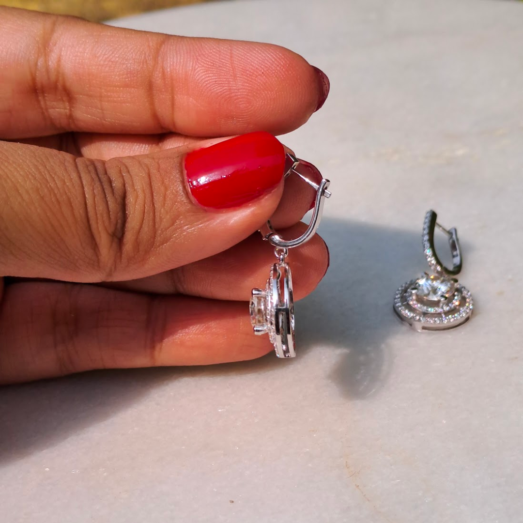 Moissanite Diamond Earrings Danglers Vaira