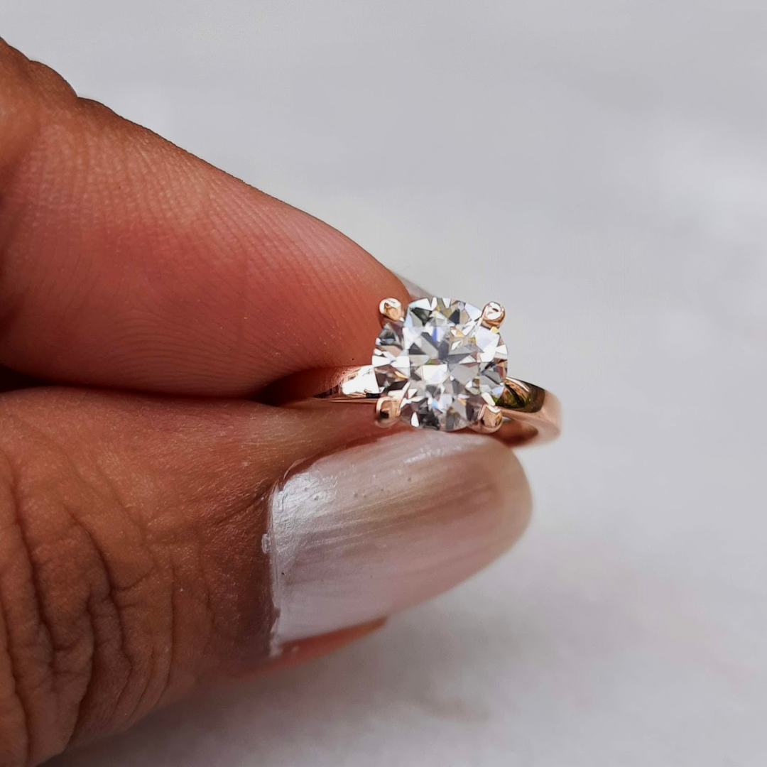 The Lumes Solitaire Ring-Vaira Moissanite Diamond