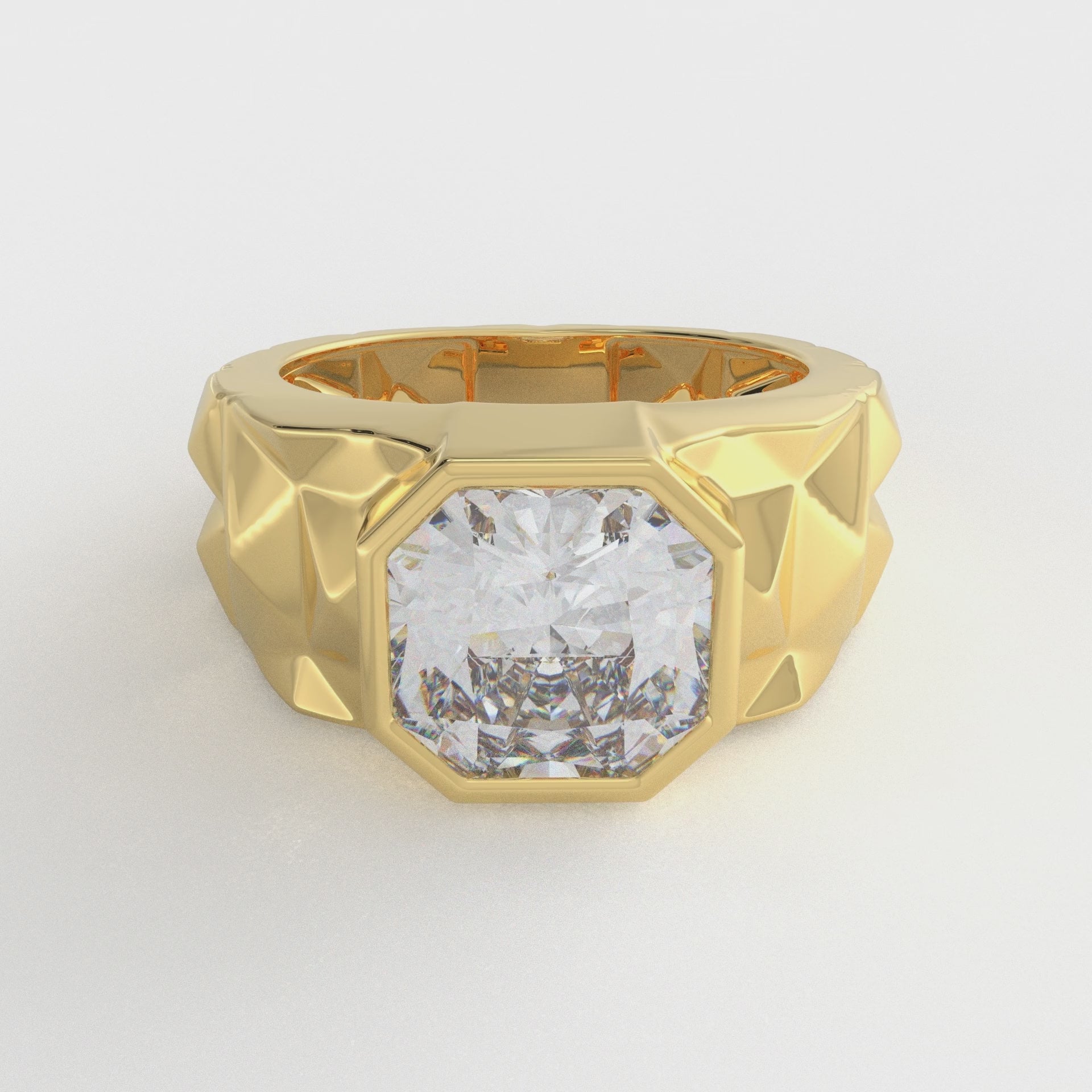 Men's Diamond Ring 1 ct tw Round-cut 10K Yellow Gold | Kay