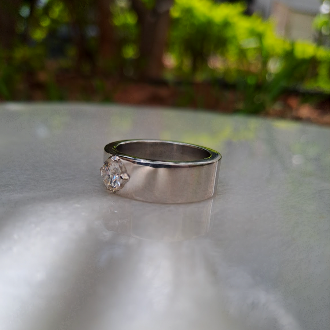 Men Moissanite Diamond Ring