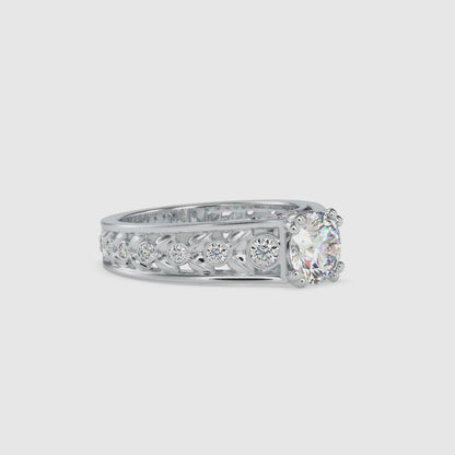 Charuta Moissanite Vintage Ring in Gold - 1.43 Ct