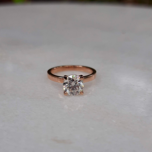 The Lumes Solitaire Ring-Vaira Moissanite Diamond