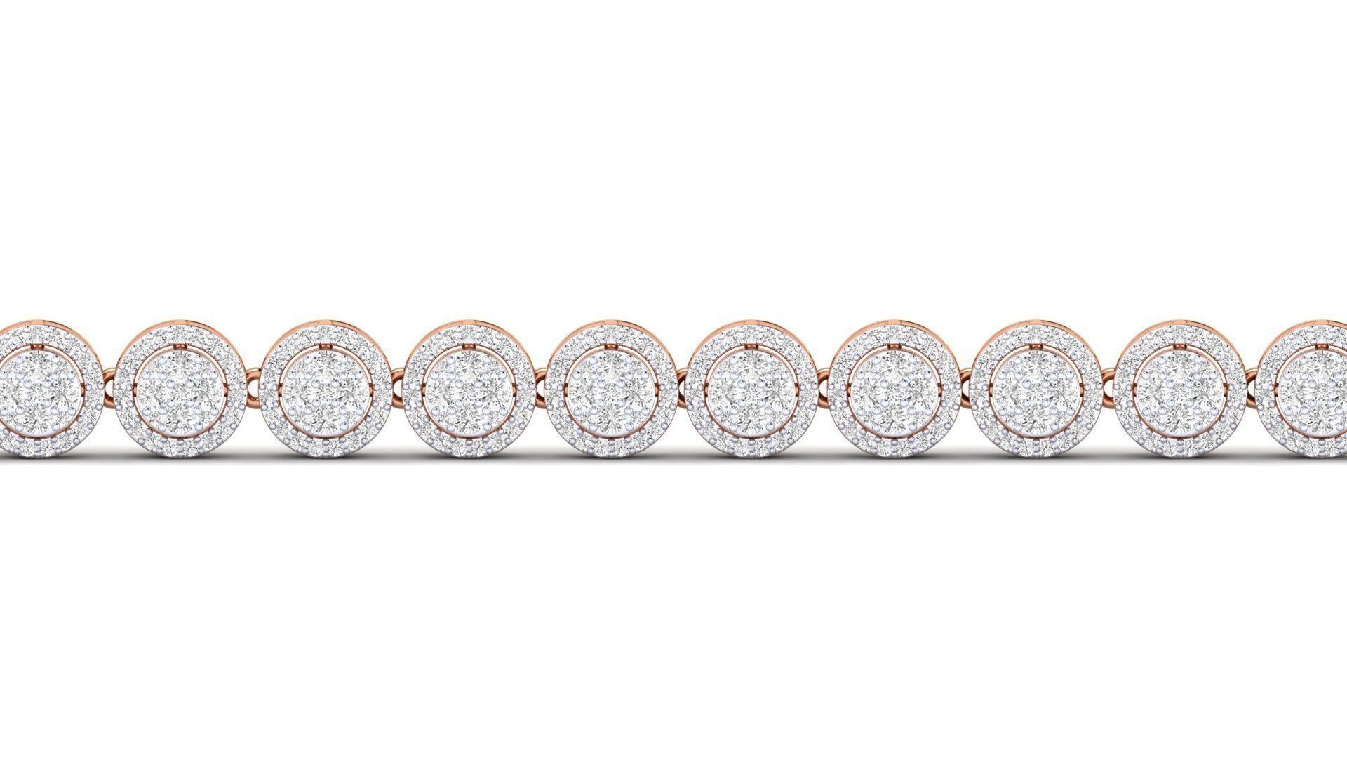 Moissanite bracelet in gold and sterling silver