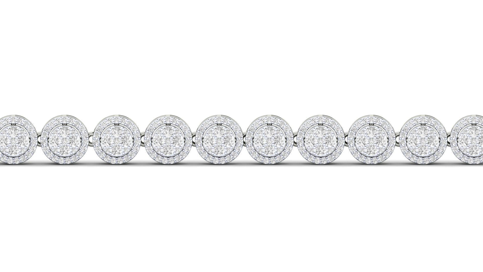 Moissanite bracelet in gold and sterling silver