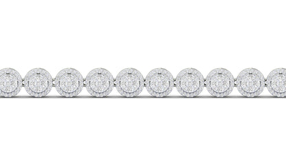 Moissanite bracelet in gold and sterling silver