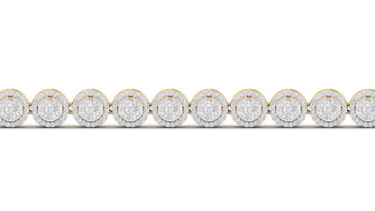 Moissanite bracelet in gold and sterling silver
