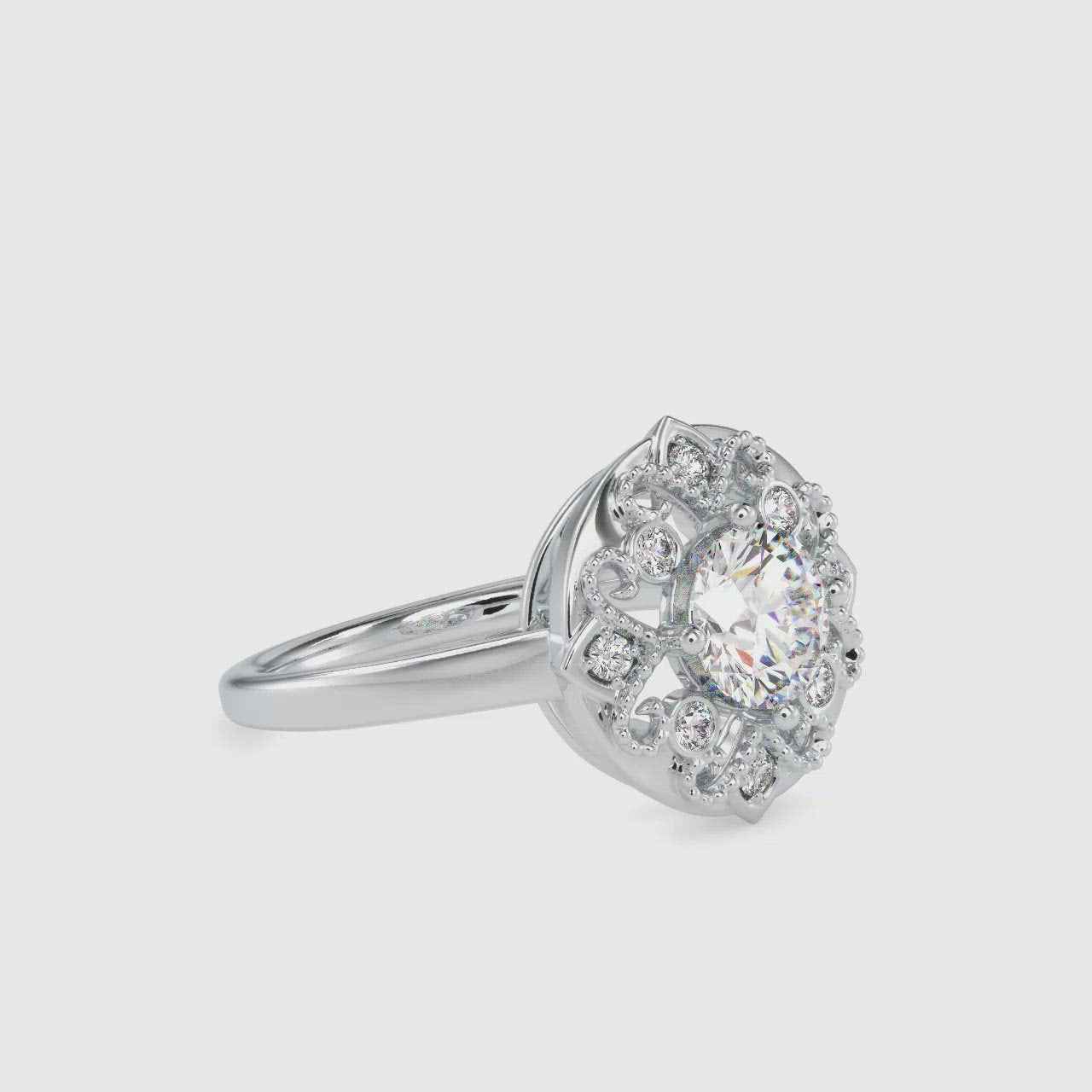 The HygeaMoissanite diamond Cluster Ring in Gold - 1.32 Ct - Ring - Vai Ra
