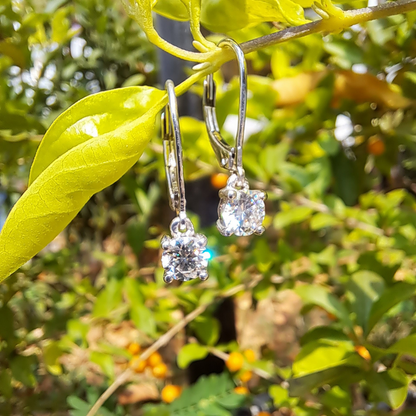 Kids Round Drops Moissanite Earrings