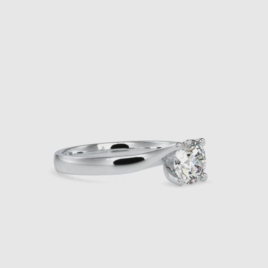 Divya Solitaire Ring - Twisted Prong (1 CT - 2CT