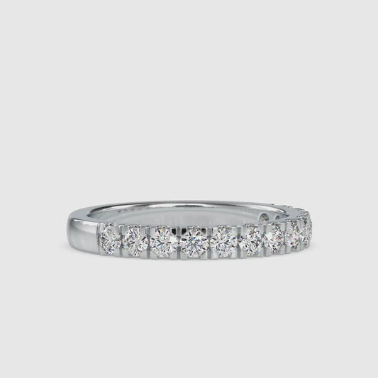 Etar Gold and Moissanite Wedding Band Ring - 0.67 Ct