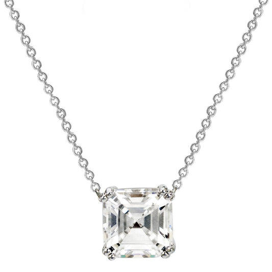 Asscher Brilliant Cut Solitaire Pendant 1 to 5 CT