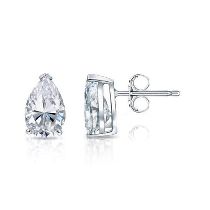 Pear Brilliant Cut Solitaire Earring 1 to 10 CT