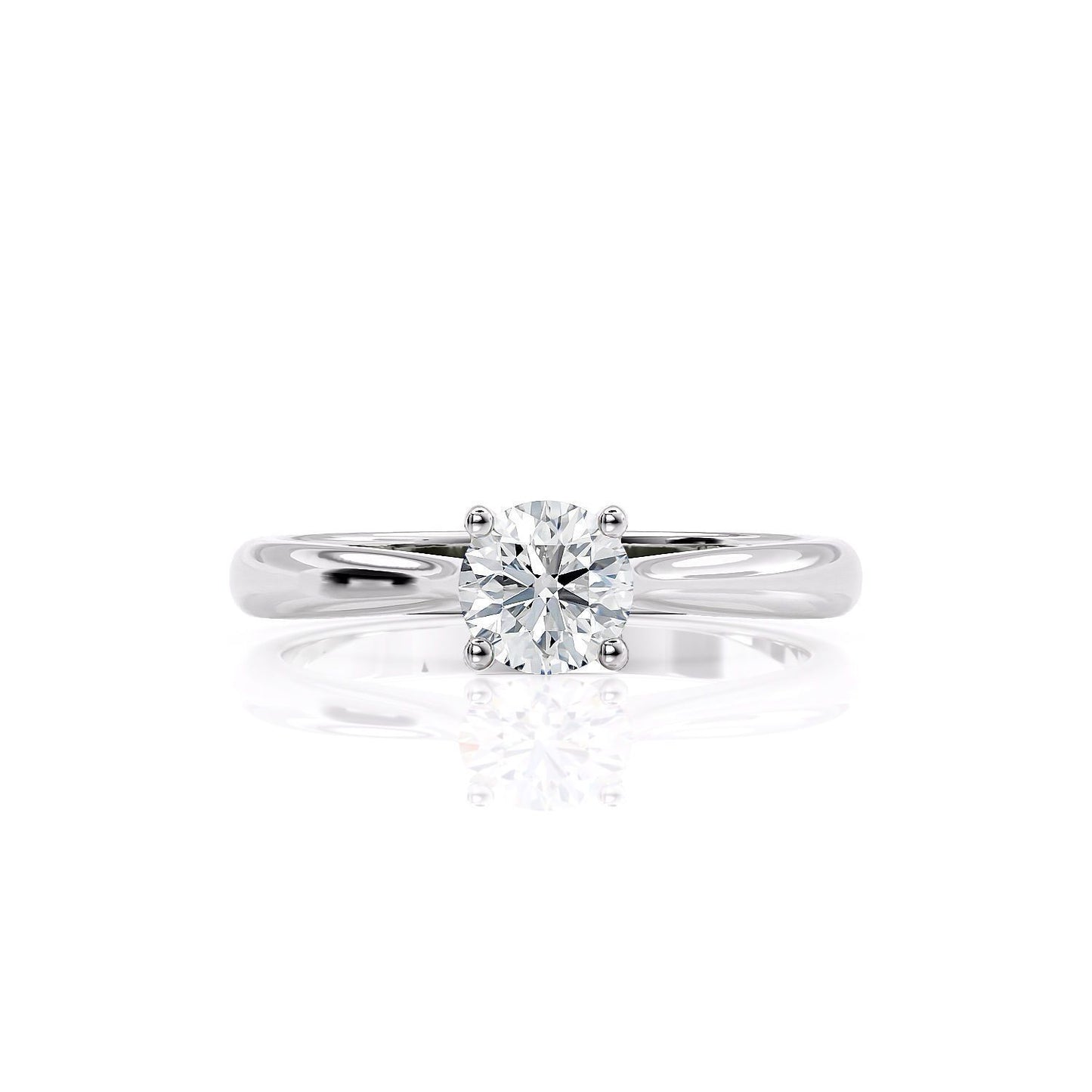 Plata Moissanite Sterling Silver Ring - 0.823 Ct