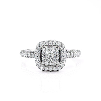 Tresa Sterling Silver and Moissanite Solitaire Ring