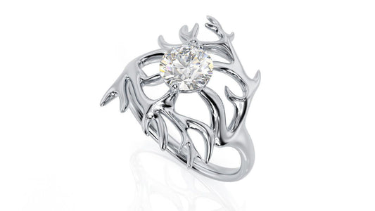 Sterling Silver and Moissanite Fashion Rings